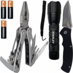 Stanley Noodpakket - Overlevingsset STHT81502-0 -12 in 1 Multi Tool Folding Pocket Knife 150 Lumens LED Light Set STHT 81502,