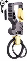 Karabijnhaak Sleutelhangers - Musketonhaak met Sleutelringen voor Volwassenen - Flesopener Musketon Autosleutel - Auto Klein Carabiner Sleutel Hanger, Houder - Karabijn haak Multitool - Keychain voor Vrouwen, Mannen - Karabijnsluiting Sleutelhouder