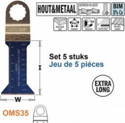 CMT - Multitoolzaagblad voor hout en metaal, 42mm - Zaagblad - Zagen - Hout - 5 Stuk(s)