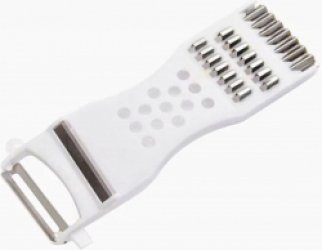 CHPN - Dunschiller - Aardappelschiller - Fruitschiller - Mesje - Schilmes - Multitool - Schiller - Rasp - Rasper - Keukenmes - Keukentool - Wit