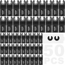 50x zaagblad multifunctioneel gereedschap 9x3,4 cm oscillerend gereedschap High carbon steel (HCS) snelwisselinterface compatibel met 95% van het oscillerende gereedschap op de markt