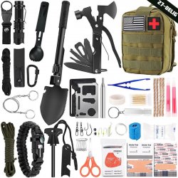 Survival kit noodpakket survival armband survival set – 27 delig – groen