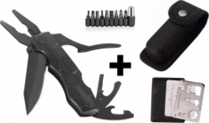 PLAY IT Zakmes Multitool 14 in 1 Incl. Draagetui + Multikaart