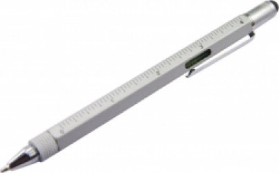 Mobigear Multifunctionele Capacitieve Stylus Pen Multitool - Zilver