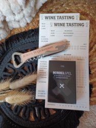 Borrelpakket-Borrelbox Cadeau-Borrelspel-Kaartspel-Cocktailrecepten-Vragenspel-Borrelhapjes-Recepten-Kerstpakket-Relatiegeschenk-Kerst-Sint-Wine-Tasting Cards-Wijnproeverij-Wijnen-Flessenopener-Wijnkenner-Sommelier-Multitool