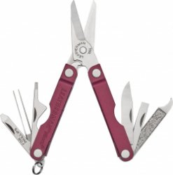 Leatherman Micra® multitool - 10 functies - kersrood - Sleutelhanger