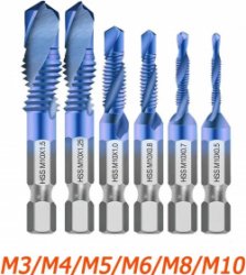 Draadtap BOOR SET - M3, M4, M5, M6, M8, M10 - GATEN BOREN EN TAPPEN IN 1!
