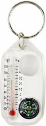 Sleutelhanger Met Loep, Kompas & Thermometer in 1 I 3 Functies I Survival Multitool I Extra Sterk I Temperatuurmeter I Kompas I Loep I
