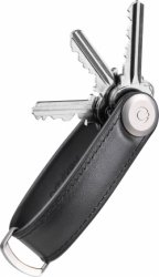 ORBITKEY | Hybrid Leather Key Organizer | Sleutelhanger | Sleuteltasje | Black | Zwart