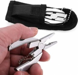 5 in 1 Multipocket Tool I RVS I Zakmes I Multitool Sleutelhanger I Survival Sleutelhanger I Incl. Opbergzak