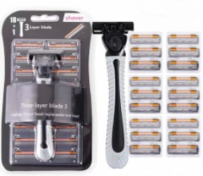 Safety Razor RVS + 18 Scheermesjes - scheermes - Veiligheidsscheermes - Duurzaam Scheermesje