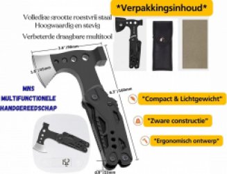 Multifunctionele Handgereedschap voor kamperen en verdediging.