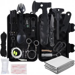 Survivalkit - 18-in-1 - Professionele Noodgevallenset - Premium Set - Voor Kamperen, Bushcraft, Wandelen, Jacht, Avontuur