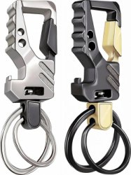 Karabijnhaak Sleutelhangers - Musketonhaak met Sleutelringen voor Volwassenen - Flesopener Musketon Autosleutel - Auto Klein Carabiner Sleutel Hanger, Houder - Karabijn haak Multitool - Keychain voor Vrouwen, Mannen - Karabijnsluiting Sleutelhouder