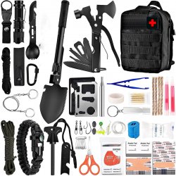 HomeBerg Grote Professionele Survival Set - 36-delig - Schep - Vuursteen - Multifunctionele Mes - Noodpakket - camping - survivalsets - outdoor - survival kit