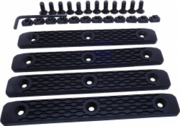 M-Lok Rail Cover Set van 4 - AlphaRailCover Chain - Grijs