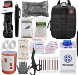Directly Extreem Noodpakket - Survival Set - Nood Tourniquet - EHBO - Survival Kit - Outdoor - Survival - Indoor - Voor Thuis - IFAK Zwart
