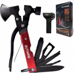 18 in 1 Camping Multitool - Outdoor Survival Hunting Kit with Ax Plier Bottle Opener - Gepersonaliseerde Mannen Gift - Portable Stainless Multi Tool for Emergency Escape - Travel Family Kit
