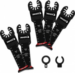 Extra lange reikboogrand CRV multitool messen - 5 stuks Japanse tand oscillerende zaagbladen voor hout en kunststof - universele snelsluiting oscillating gereedschapsmessen kits