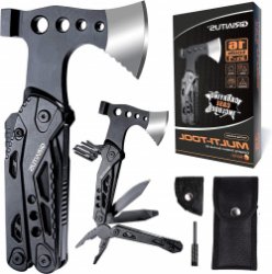 Multifunctioneel gereedschap voor mannen - 16-in-1 survival multitool met hamer, tangen, zaag, schroevendraaiers, flesopener, fluitje - camping accessoires