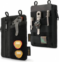 EDC-etui Kleine Organizer Gereedschapstas - 7 zakken - Heren - Multitools - Klittenbandsluiting - Zwart
