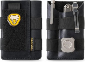 Ultra Slim Lightweight EDC Multitool Pouch Organizer - Multifunctioneel Duurzaam Leer - Tool Pocket Pouch - Zaklamphouder - Pennenhouder - Gereedschapschede - Messenschede