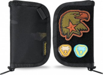 EDC Pouch Small Multitool Pocket Organizer 5 Vakken Klittenband Nylon Tool Bag - Zwarte Camouflage