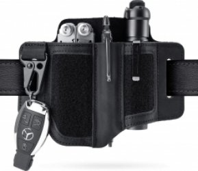 Multitool Holster Houder Voor Riem - Lederen Schede Pouch - Organiseer EDC Tool - Pen Zaklamp Mes Tang Zaklamp - Sleutelhanger - Mannen