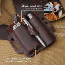 EDC lederen tas organizer - tactische multitool houder - lederen pennenhouder voor outdoor camping