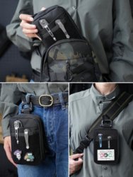 EDC-zakje - zakorganizer met klittenbandgedeelte - Molle-utility-etui - EDC-organizer voor dagelijks gebruik - kleine multitooltas - EDC riemzakje voor mannen