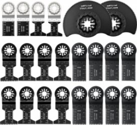 22 stuks Multitool zaagbladen Starlock set - oscillerend zaagblad voor hout en kunststof