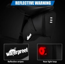 Waterdichte fietszadeltas met waterfles zakje - Fietspakket gereedschap accessoires opbergtas - Fietsen wig tas onder stoel (15 l)