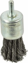 Gevlochten staalborstel voor boormachine - 28mm - Draadborstel - GEKO