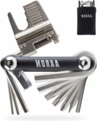20-in-1 multitool - roestvrij staal/aluminium - opvouwbaar - mini-fietsgereedschap - praktisch - fietstool - zwart