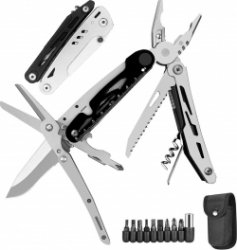 Multitooltang - Roestvrijstalen 12-in-1 Tang met Vouwschaar - Multifunctionele Zaktang - Nylon Omhulsel - Outdoor Kamperen