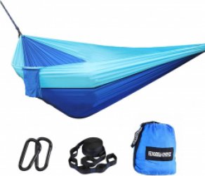 Dubbele hangmat voor 2 personen - lichtgewicht nylon hangmat met boomriemen - camping en backpacken - 260 cm x 140 cm