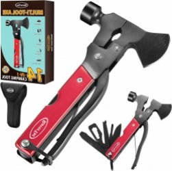 Camping Essentials Multi Tool Bijl Hoedenbijl - 14-in-1 Multitool Mes Hamer Tang Zaag Fles blikopener Schroevendraaier - Kamperen Wandelen Gear Gift voor Mannen