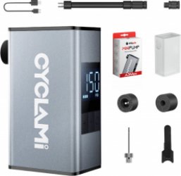 Fietspomp - Kleinste draagbare mini compressor met HD scherm - Druk tot 150PSI - Vooringestelde drukwaarde - Geschikt voor alle banden en sportballen - Ideaal in de multitool kit - Binnenband - Tubeless Kit