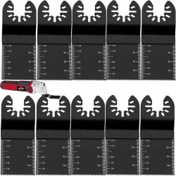 Zaagbladen Set - 10 Stuks Multitool Zaagblad 35 mm Koolstofstaal - Oscillerend Cirkelzaag Gereedschap voor Hout Metaal Gipskarton Kunststof oscillerende zaagbladen
