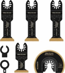 Titanium Oscillerende Multitool Zaagbladen - Extra Lang - Universele Snelwisseling - Snijaccessoires Metaal Hout oscillerende zaagbladen