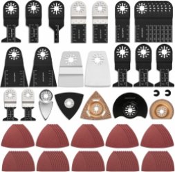 110-delige multitool accessoireset - zaagblad accessoireset - snelwissel multitool zaagbladen voor hout metaal spijker oscillerende zaagbladen