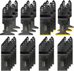 Universele oscillerende zaagbladen - 28 STKS inclusief Titanium messen - voor metaal en hard materiaal - Quick Release Blades - past op de meeste modellen op de markt. oscillerende zaagbladen