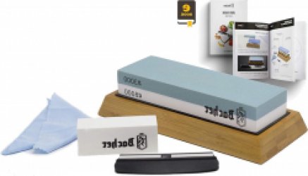 Dubbelzijdige korrel 3000/8000 Premium wetsteen slijpstenen - Messenslijper Watersteen met bamboeblok en eBook handleiding